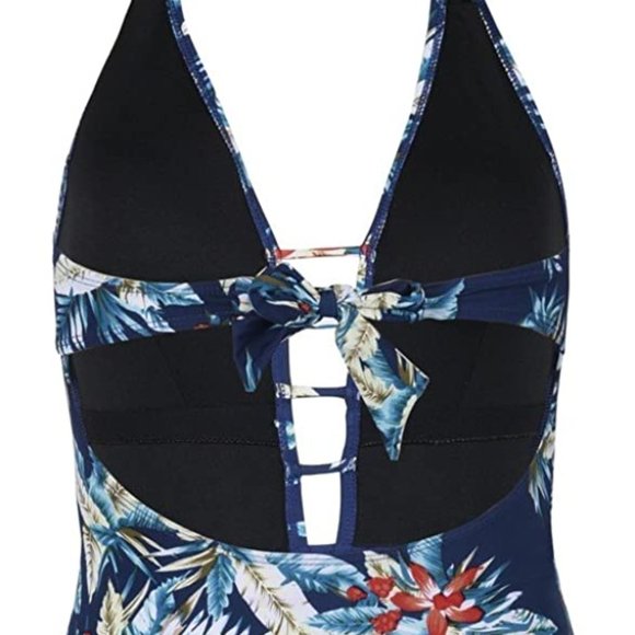 Lace Up Halter Bikini High Waisted Swimsuit Size 6 - Picture 3 of 7